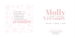  Geboortekaart Molly - Bloemetjes