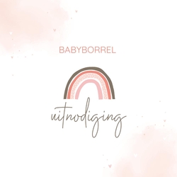 Babyborrelkaartje - Roze regenboog