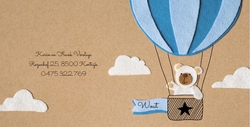 Wout - Beertje in blauwe luchtballon