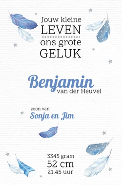 Benjamin - Blauwe veertjes 