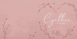 Geboortekaart Cynthia - Takjes