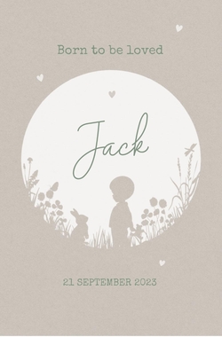 Geboortekaart Jack - Silhouet jongen