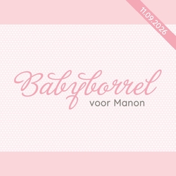 Kraamborrel magazine kaart meisje