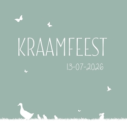 Kraamborrel mint groen silhouet