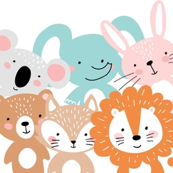 Kraamborrel vrolijke dieren