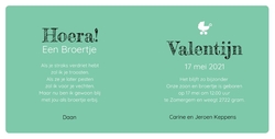 Valentijn - Kinderwagen mintgroen 