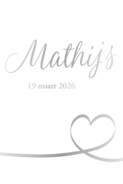 Poster 2 jongen glimmend zilver