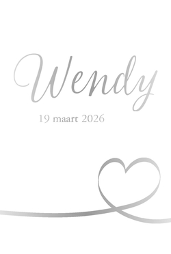 Poster 2 meisje glimmend zilver