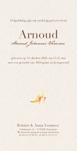 Welkom lief aapie